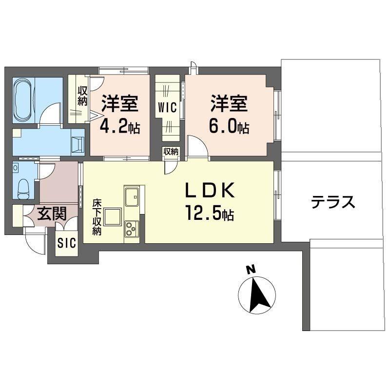 シャーメゾン北砂(2LDK/1階)の間取り写真