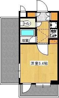 ヴィラマリア(1K/13階)の間取り写真