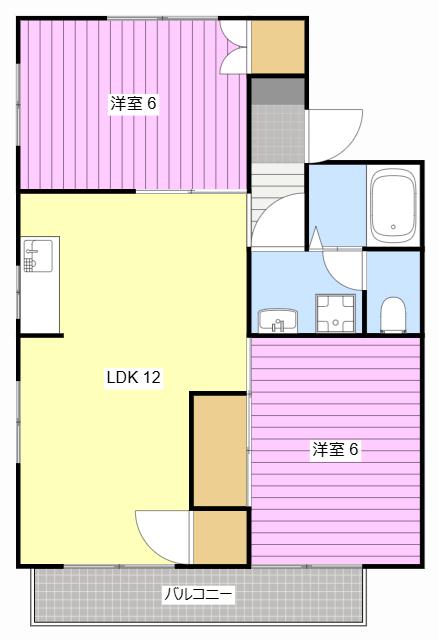 ラフォーレ クラマエ(2LDK/3階)の間取り写真
