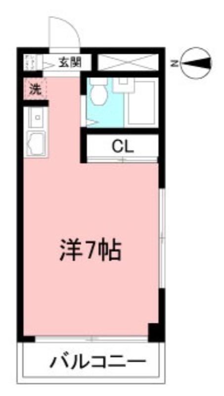 メゾンドソレイユ(ワンルーム/2階)の間取り写真