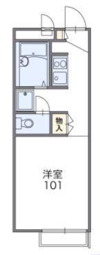 レオパレスカメリア参番館(1K/2階)の間取り写真