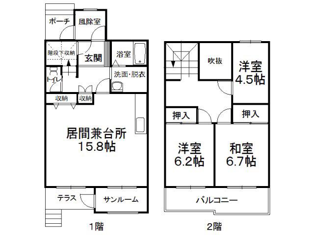 フローレンス3(3LDK/1階)の間取り写真