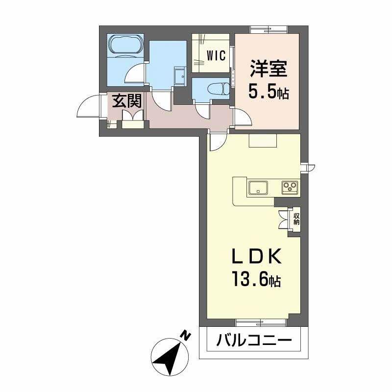 エターナ(1LDK/2階)の間取り写真