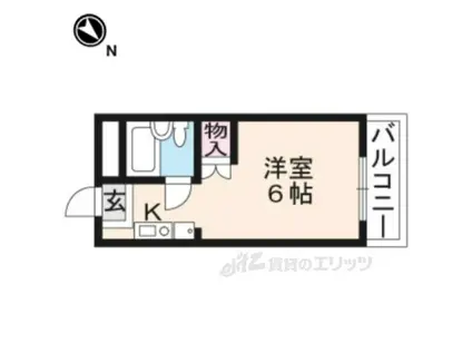 ハイツ玉川Ⅳ(ワンルーム/3階)の間取り写真