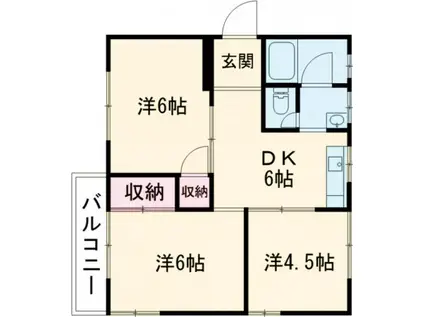 昭和ビル(3DK/5階)の間取り写真