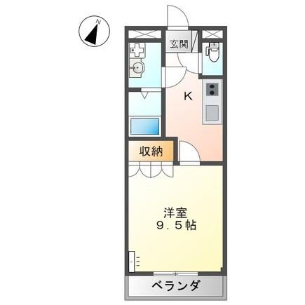 グランチェスタI(1K/1階)の間取り写真