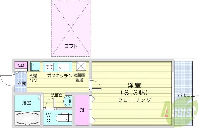 コリーヌ南光台Ⅰ番館(1K/1階)の間取り写真