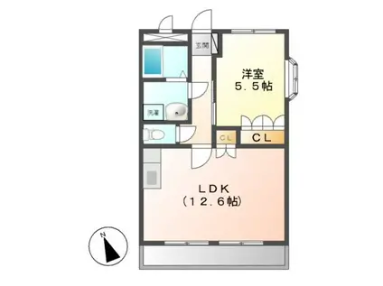 エスポワール(1LDK/1階)の間取り写真