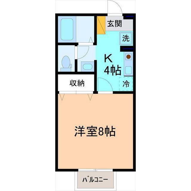 フェニックス(1K/2階)の間取り写真