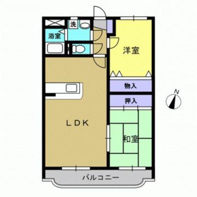 M・NOZOMI(2LDK/1階)の間取り写真