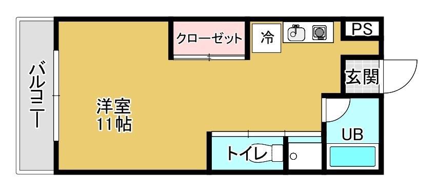 アーバンコート21(ワンルーム/2階)の間取り写真