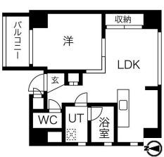 アオイフラッツ(1LDK/2階)の間取り写真