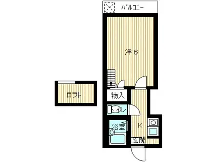 ジョイパレス中泉(1K/2階)の間取り写真
