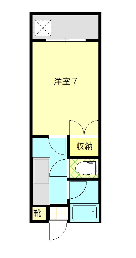 サンパティーク鴨池橋(1K/5階)の間取り写真