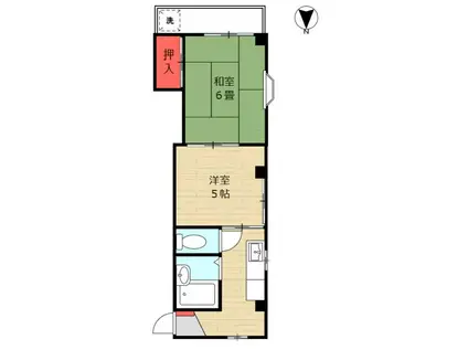 デルーフュンフト(2K/3階)の間取り写真