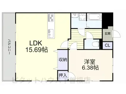 サン・メイプル(1LDK/2階)の間取り写真