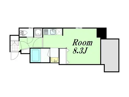 ファーストステージ江坂広芝町II(1K/8階)の間取り写真