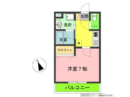 ヴェージュ上十条(1K/1階)の間取り写真