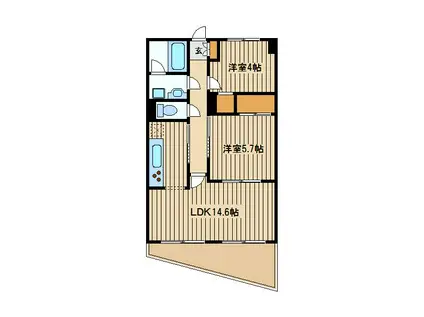 NFプラザIII(2LDK/6階)の間取り写真