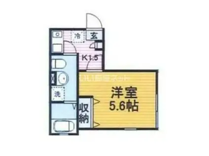 レジェンド磯子(1K/1階)の間取り写真