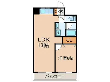 アンビションビレッジ(1LDK/4階)の間取り写真
