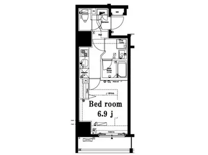 アクサス汐留(1K/5階)の間取り写真