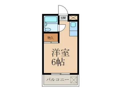 苅田ドミトリ-B棟(ワンルーム/1階)の間取り写真