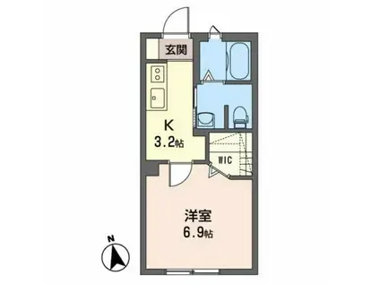 シャーメゾン フローレンス(1K/1階)の間取り写真