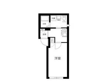 GLICION竹ノ塚(1K/1階)の間取り写真