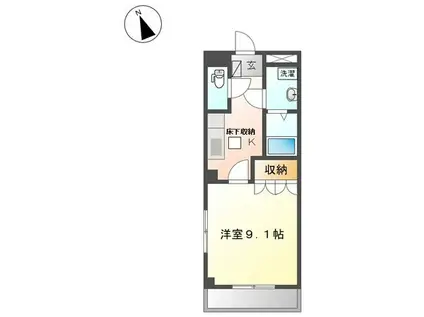 エスフィールドアサマ(1K/1階)の間取り写真