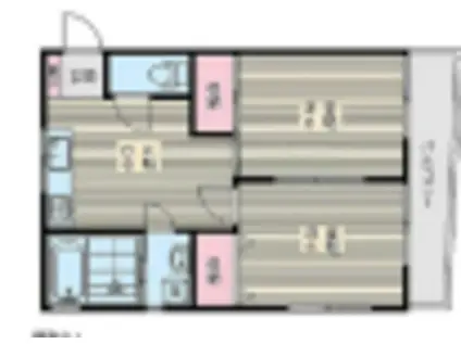 ストーンヒルズ(2DK/1階)の間取り写真