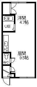 シャルム赤塚川端(1DK/2階)の間取り写真