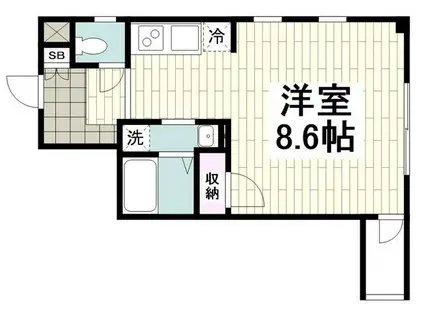 MODELIST YAMATOモデリストヤマト(1K/4階)の間取り写真