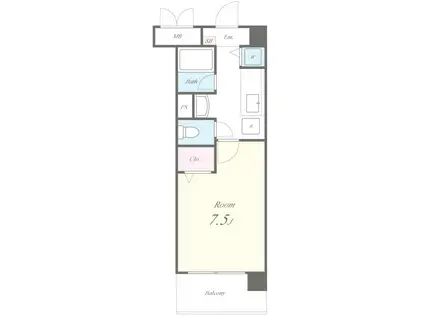 CENT VILLA(1K/1階)の間取り写真