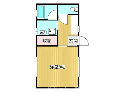 メルティ(1K/2階)の間取り写真