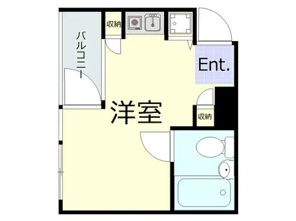 グローバリービューテラスIV(ワンルーム/7階)の間取り写真