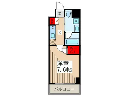 コンフォリア錦糸町DEUX(1K/2階)の間取り写真