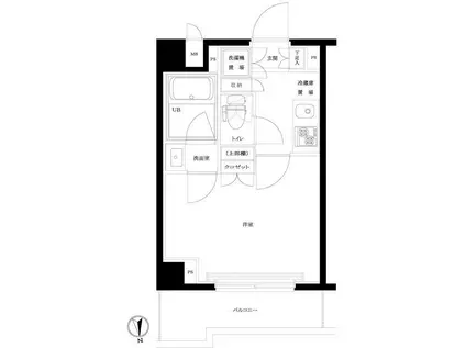 ルーブル東蒲田七番館(1K/4階)の間取り写真