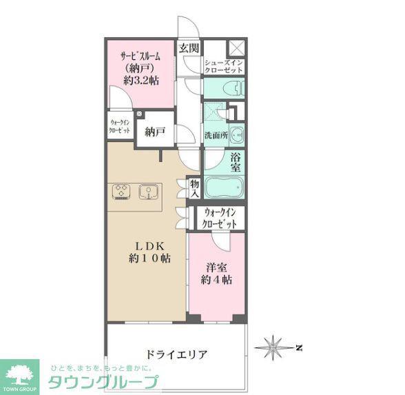 LA PERLA JIYUGAOKAII(2LDK/2階)の間取り写真