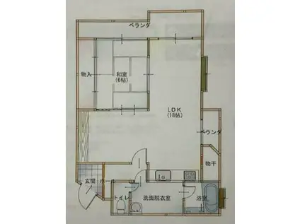 ビューラーFM(1LDK/2階)の間取り写真