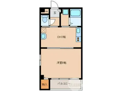 PRIMOなかもず(1DK/6階)の間取り写真