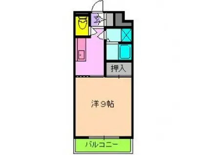 ガーデンハイツ(1K/1階)の間取り写真