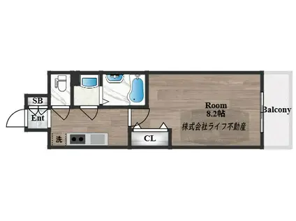 フォーリアライズ大阪エレナ(1K/5階)の間取り写真