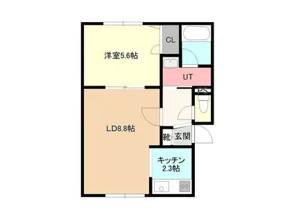 グランリーベ元町(1LDK/2階)の間取り写真