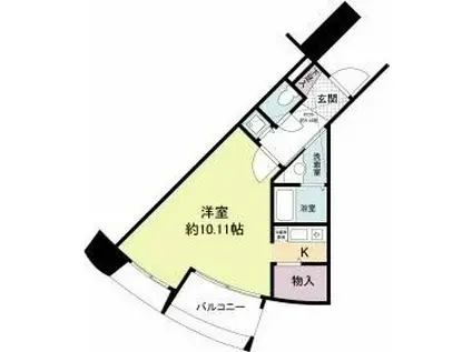 フォレステージュ江坂垂水町(ワンルーム/3階)の間取り写真
