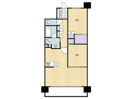 ザ・レジデンス大淀河畔(2LDK/13階)の間取り写真