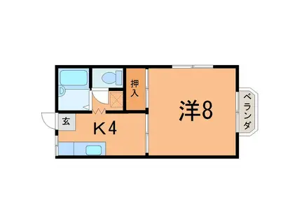 サクラハイツ(1K/1階)の間取り写真