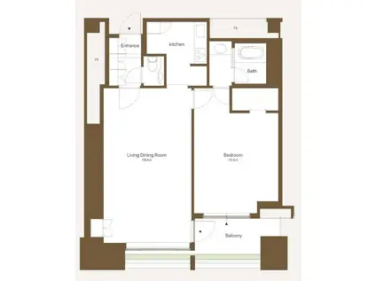 オランダヒルズ森タワーROP(1LDK/11階)の間取り写真