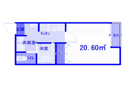 ライフステージ上尾(1K/1階)の間取り写真