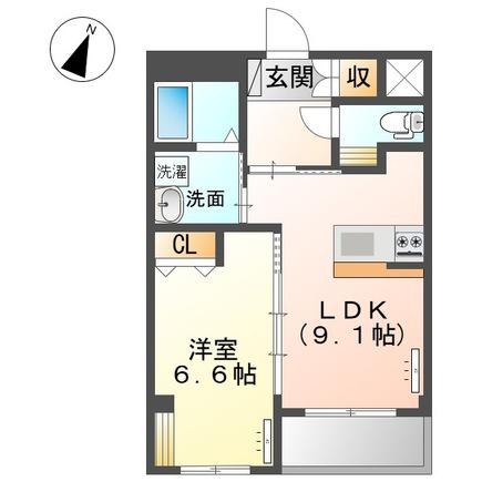 CIEL天瀬(1LDK/2階)の間取り写真